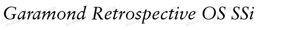 Garamond Retrospective OS SSi Bold字体转换